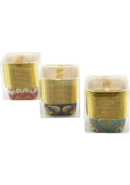20 Pcs Gold - Folyolukare - Kalın Muffin Kağıt Kek Kapsülü (4767) - Lisinya