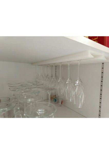 Şarap / Bira Bardağı Tutucu Rafı Beyaz 6479731