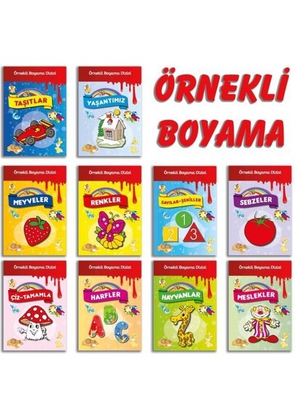 Örnekli Boyama Dizisi 10 Kitap Set