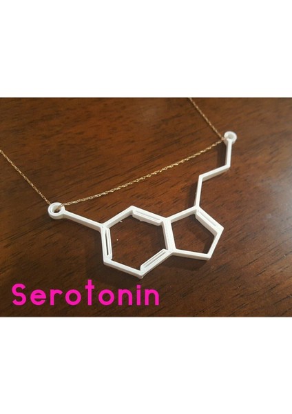 Serotonin Kolye Ucu Mutluluk Hormonu Beyaz 2539354