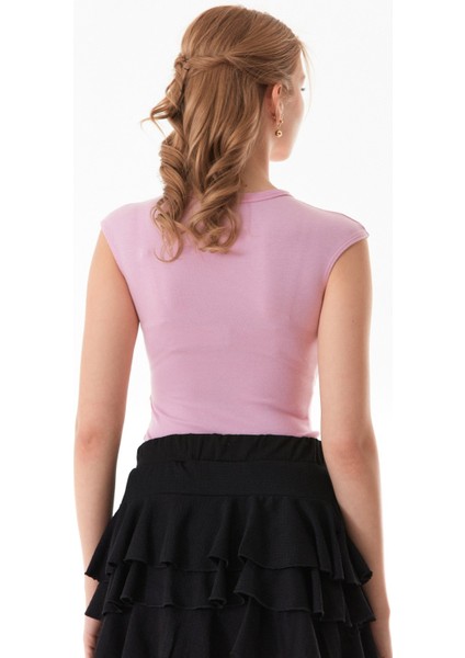 Basic Bisiklet Yaka Çıtçıtlı Likralı Modal Body
