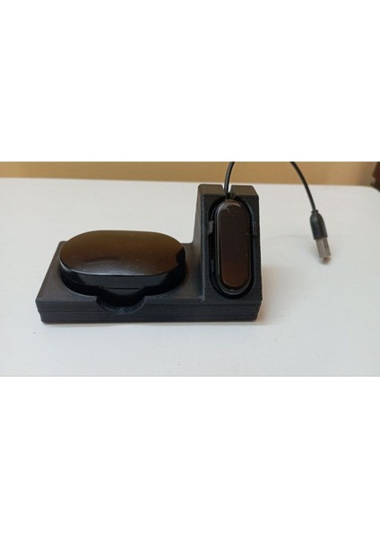 Mi Band 4 Şarj Ünitesi ve Kulaklık Tutucusu Siyah 6479450