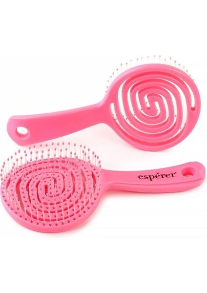 Topuzlu Özel Saç Açma Fırçası / Pembe / JT9211