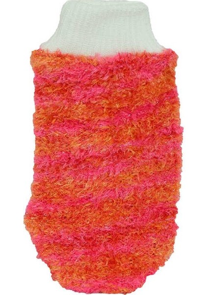 Lastikli El Geçmeli Yumuşak Eldiven Banyo Lifi Pembe-Turuncu 20X10 cm fiyatları