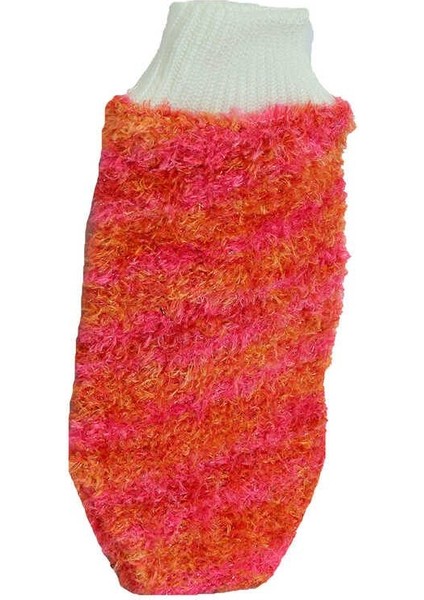 Lastikli El Geçmeli Yumuşak Eldiven Banyo Lifi Pembe-Turuncu 20X10 cm modelleri