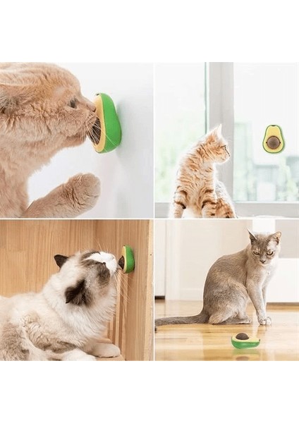 Avokado Model Yapışkanlı Kedi Oyuncağı Yenilebilir Kedi Nanesi Otu ( Lisinya )