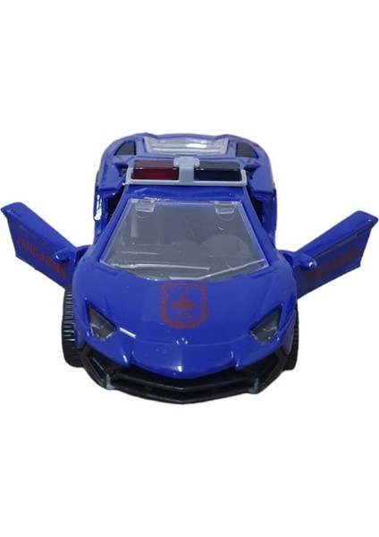 Çek Bırak Metal Araba Lamborgini - Jandarma