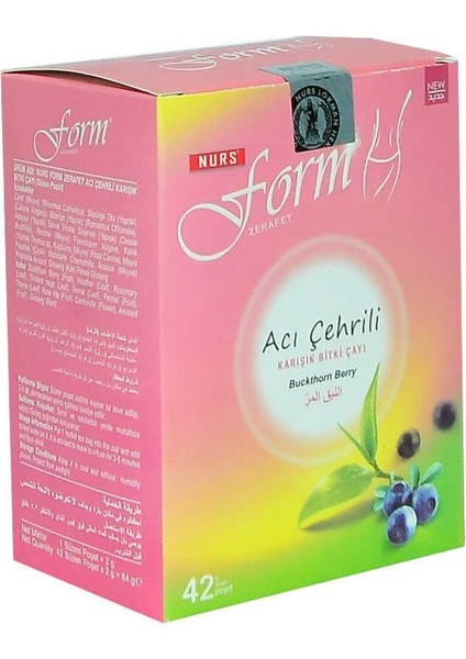 Acı Çehrili Zerafet Form Çayı 42 Süzen Poşet