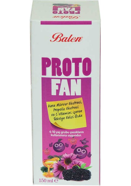 Protofan Kara Mürver Propolis Ekstratlı C Vitaminli Takviye Edici Gıda 150 ml fiyatları