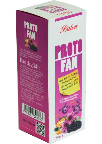 Protofan Kara Mürver Propolis Ekstratlı C Vitaminli Takviye Edici Gıda 150 ml fırsatları