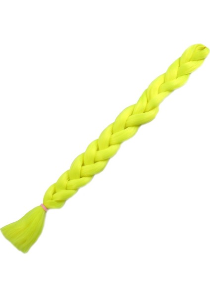 OEM Afrika Örgüsü ve Rasta Için Sentetik Saç / Neon Sarı