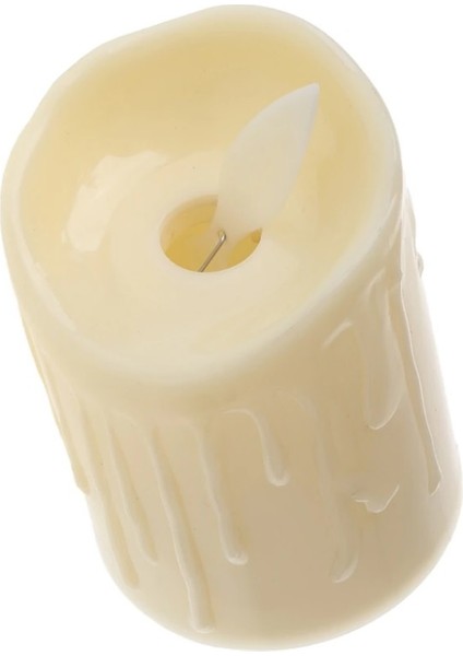 Alevli LED Mum Hareketli Alev Görünümlü Dekoratif Mum - 3lü Set