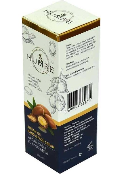 Humre Argan Yağlı E Vitaminli El ve Yüz Kremi 150 ml modelleri