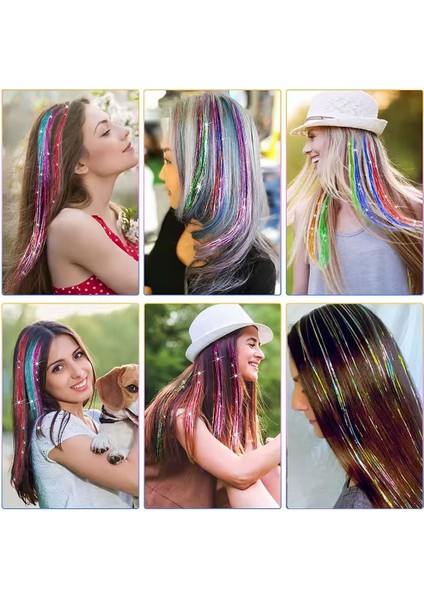 OEM Klipsli Hair Tinsel Saç Simi / HTK20