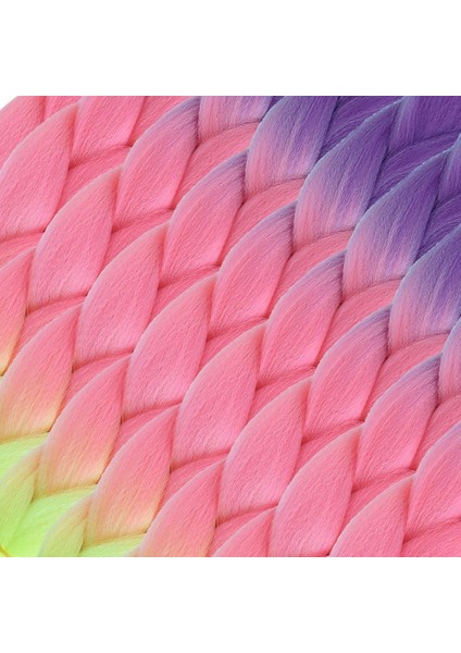 OEM Afrika Örgülük Ombreli Sentetik Saç 100 gr / Mor / Açık Pembe / Neon Sarı fiyatları