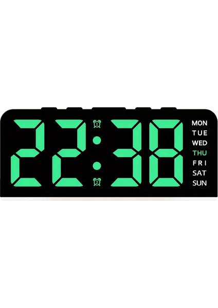 Hafif Ve Şık Dijital Alarm Saati, 4 Seviyeli Parlaklık Ayarla