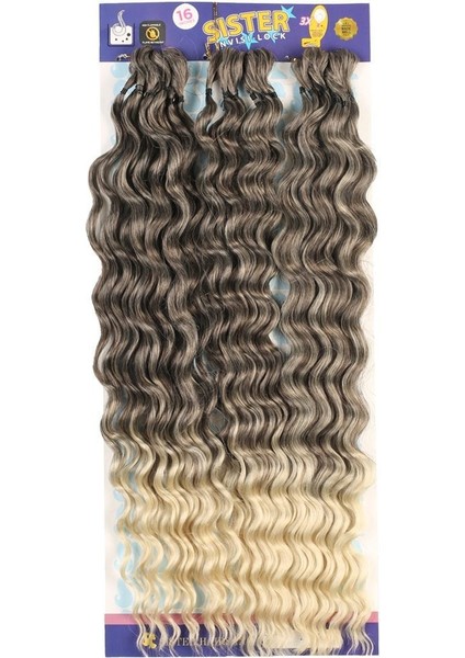 Afro Dalgası Saç / Kahve / Platin Ombreli 4/613