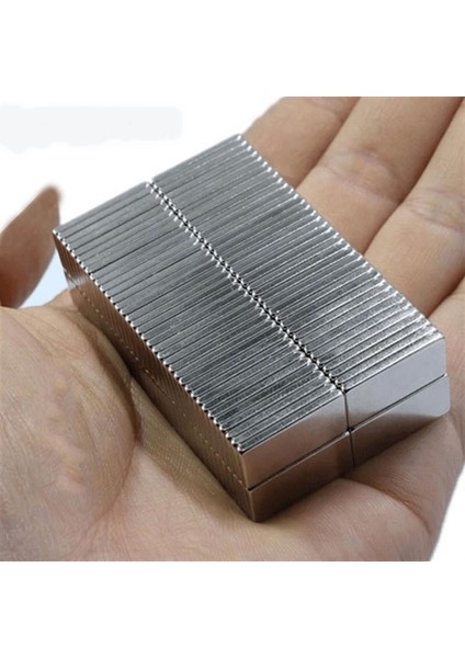 N35 20X10X2 mm Neodyum Mıknatıs 100 Adet, Köşeli, Nikel Kaplamalı Kaliteli ve Dayanıklı Ürün ( Lisinya )