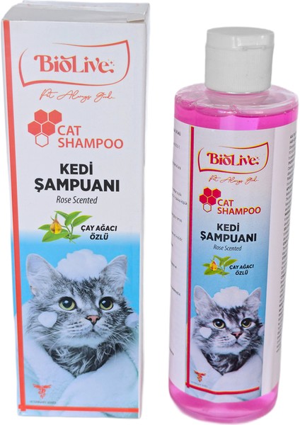 Biolive Çay Ağacı Özlü Kedi Şampuanı 200ML