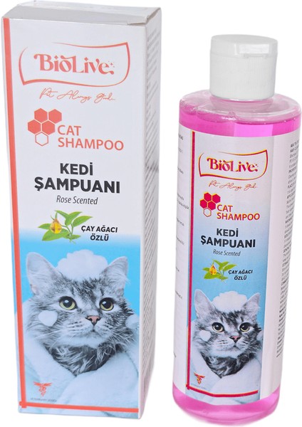 Biolive Çay Ağacı Özlü Kedi Şampuanı 200ML
