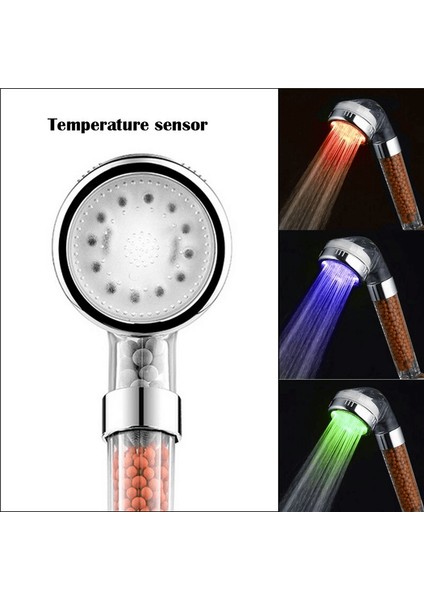 OEM Tasarruflu Boncuklu Ledli Duş Başlık Seti Pil Veya Elektrik Gerekmez Kinetik Enerjili ( Lisinya ) modelleri
