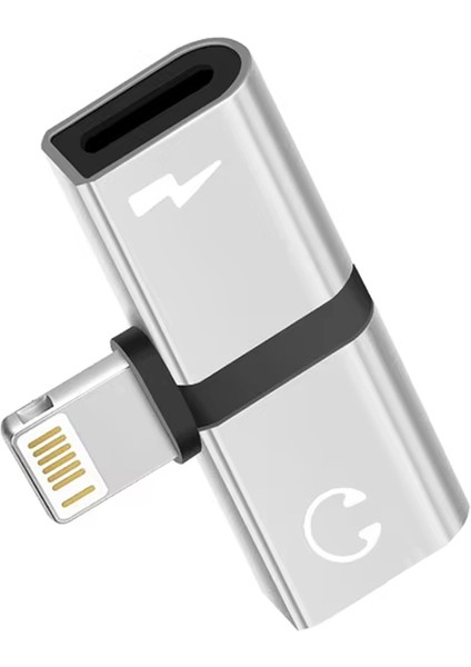 IPHONE Lıghtnıng Şarj ve Kulaklık Çevirici Adaptör Jack (4767) - Lisinya