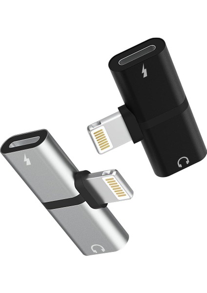 IPHONE Lıghtnıng Şarj ve Kulaklık Çevirici Adaptör Jack (4767) - Lisinya