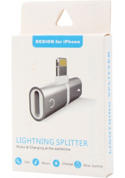 IPHONE Lıghtnıng Şarj ve Kulaklık Çevirici Adaptör Jack (4767) - Lisinya