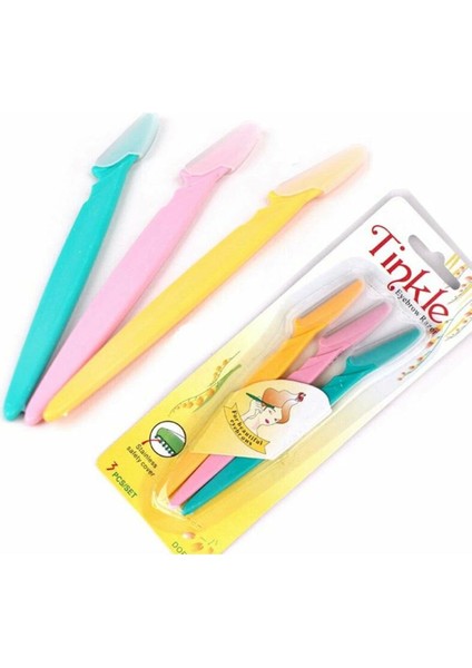 Tinkle Kaş Usturası 3'lü Set - Mükemmel Kaşlar Için Hassas ve Etkili Aracınız ( Lisinya )
