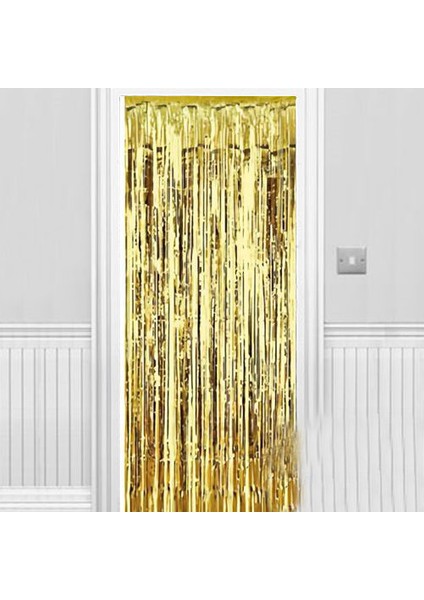 Işıltılı Duvar ve Kapı Perdesi Gold 90 x 200 cm (4767) - Lisinya