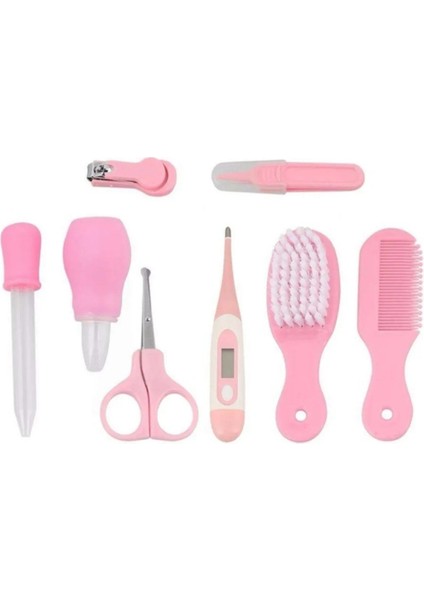 8 Parça Bebek Bakım Seti Pembe Renk modelleri