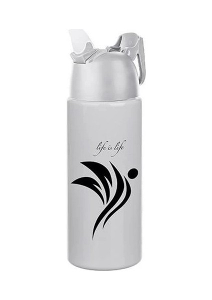 Kilitlenebilen Matara Güvenlikli Suluk Sporcu Matarası Spor Su Şişesi Içecek Şişesi 700ML ( Lisinya )