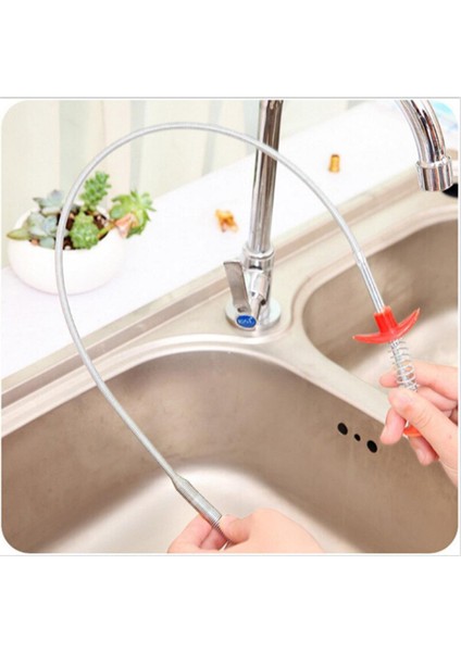 Tıkalı Lavabo ve Gider Boruları Açma Aparatı Kıskaçlı