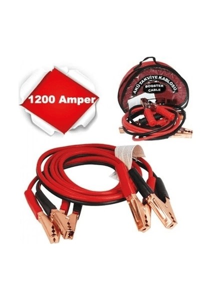 Akü Takviye Kablosu 1200 Amper (Taşıma Çantalı) ( Lisinya )