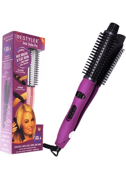 Instyler Ionic Styler - Iyonik Şekillendirici Saç Kıvrımlaştırıcı ve Düzleştirici Tarak ( Lisinya )