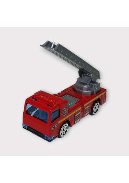 Küçük Metal Itfaiye Araçları 7 cm - Merdivenli (Lisinya)