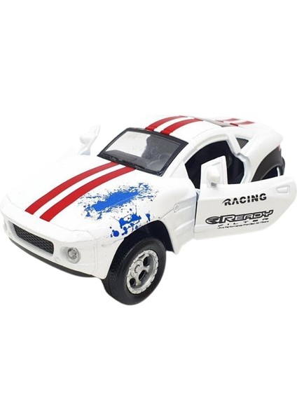 Mustang Çek Bırak Spor Araba - Işıklı Sesli Model - FY6148-12D-BEYAZ (Lisinya)