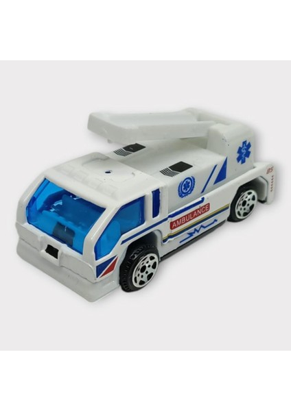 Küçük Metal Sağlık Hizmetleri Araçları 7 cm - Merdivenli (Lisinya)