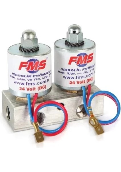Pnömatik Damper Valfi Ventil Ikili 12V/24V/110V/220V (Lisinya)