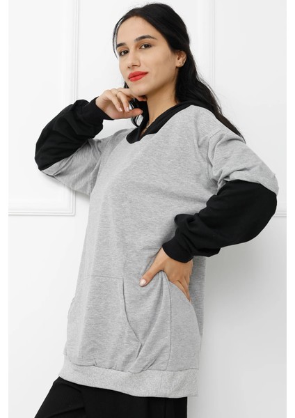 Parçalı Sweat Gri - 411.0313 fiyatları