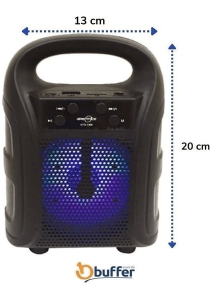 OEM Tutmalı Mini Hoparlör Işıklı Taşınabilir Bluetooth Wireless Radyolu Sd Kart ve USB Girişli Hoparlör ( Lisinya )