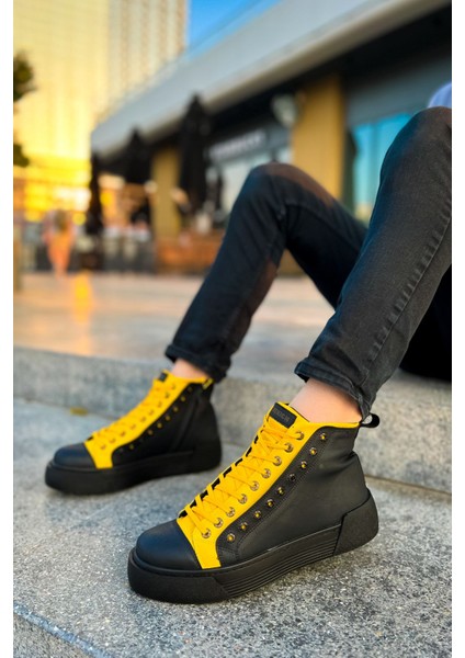 CH167 Gst Blazer Erkek Bot Sıyah - Sarı