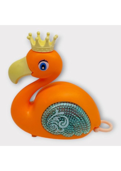 Kurmalı Işıklı Sevimli Flamingo - Turuncu (Lisinya) fiyatları