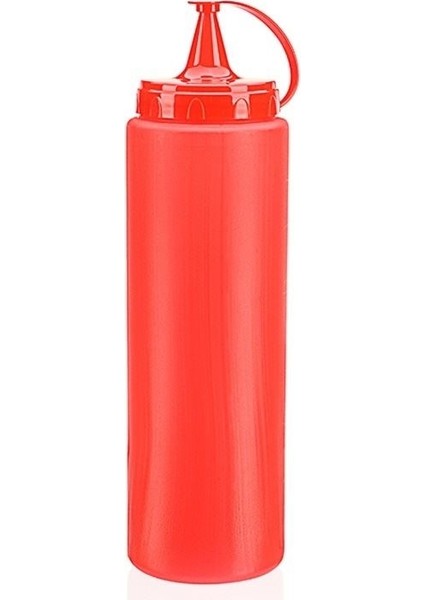 Ketçap Şişesi - 1000ML Dev Boy Kırmızı 3 Adet