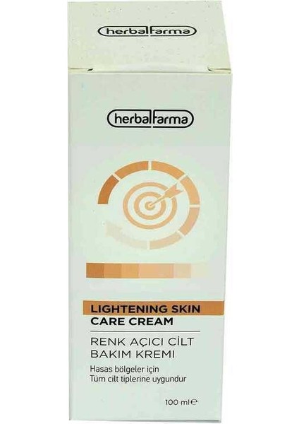 Renk Açıcı Cilt Bakım Kremi Tüm Ciltler Için 100 ml