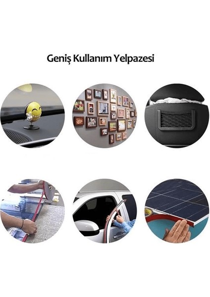 2 Metre Güçlü Yapışkanlı Çift Taraflı Slikon Pratik Şeffaf Bant ( Lisinya )