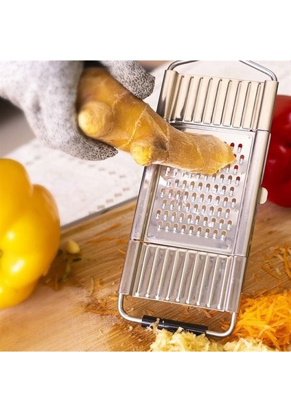 Ayarlanabilir 3 Farklı Başlıklı Tutmalı Sebze Dilimleyici Peynir Rendeleyici Aparat 4767