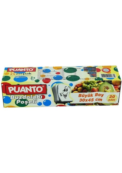 Buzdolabı Poşeti Büyük Boy 30X45 cm 20 Adet