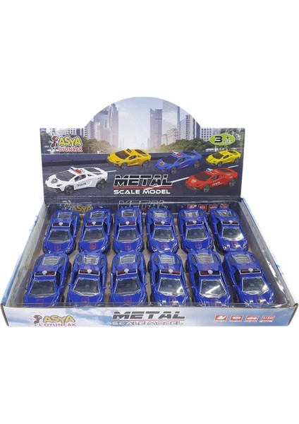 Çek Bırak Metal Araba Lamborgini - ILK004 - Jandarma (Lisinya)