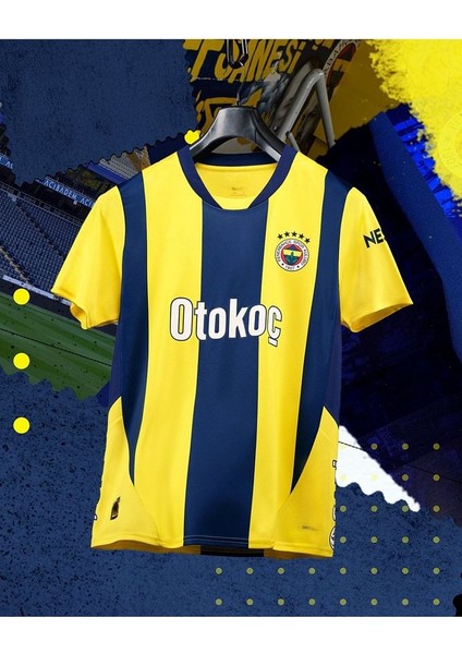 Sarı-Lacivert 2024-25 Iç Saha Çubuklu Isimsiz Yetişkin Forması